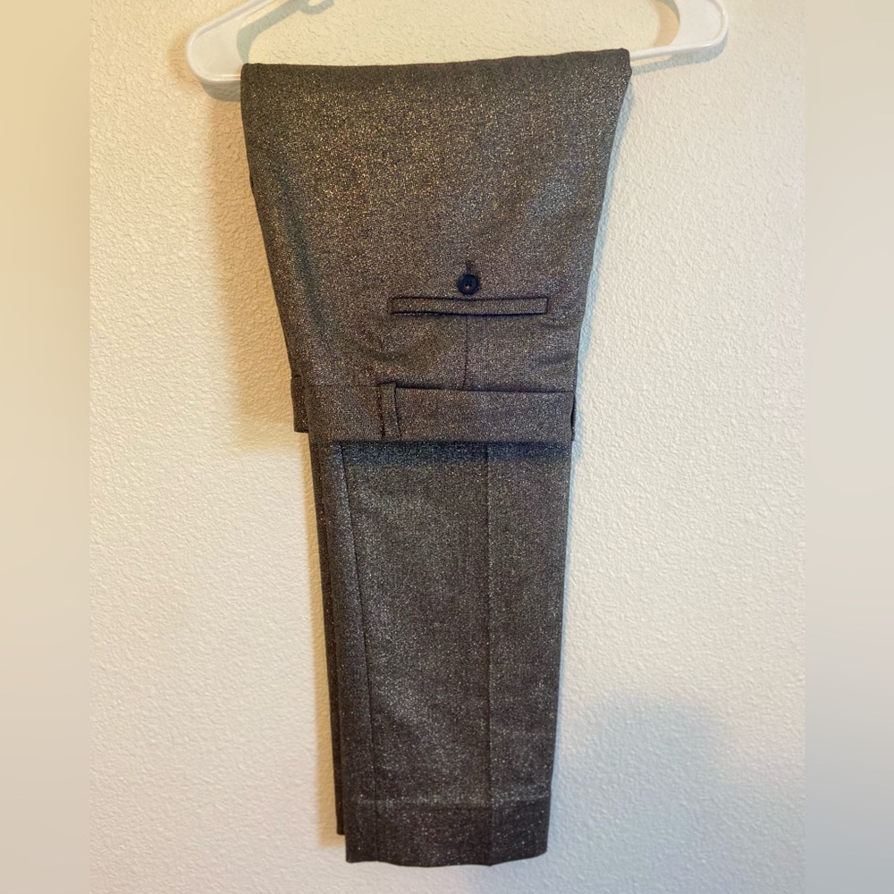 Banana Republic gold shimmer black pants